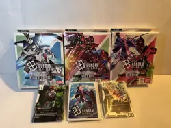 Gundam TCG Lot Starter Decks ST02 ST03 ST04 English Promo Cards & Sleeves SEALED - Image 2