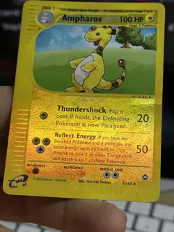 Ampharos 1/147 Aquapolis 2002 Reverse HOlo Rare Pokemon Card TCG - Image 5