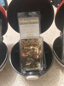 1990 Gold Pokemon whole set Of 6 Cards, With Each Individual Ball. - Image 4