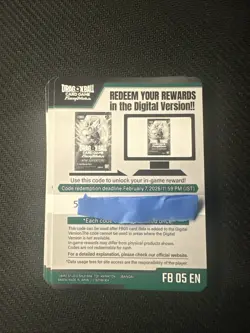 Dragon Ball Fusion World Fb05 Code Cards X24 & FB07 48 - Image 1