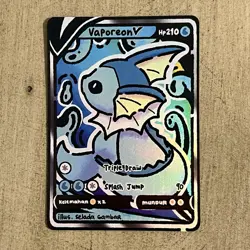 Vaporeon V Selada Gambar Spektrum Evolusi V3 Fan Art Card Non TCG Eeveelutions - Image 1