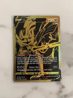 Zacian V SWSH076 Gold Holo Black Star Promo Card(Pokemon TCG Sword & Shield) - Image 1