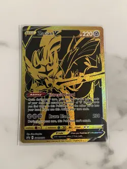 Zacian V SWSH076 Gold Holo Black Star Promo Card(Pokemon TCG Sword & Shield) - Image 3