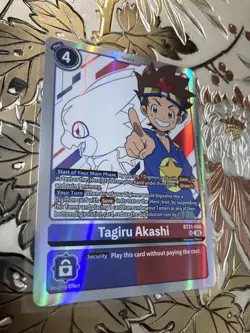 Digimon Card Game Tagiru Akashi BT21-088 SR World Convergence - Image 1