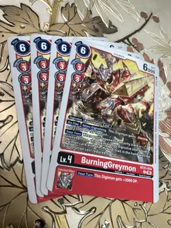 Digimon Card Game Playset BurningGreymon BT21-014 C World Convergence - Image 1