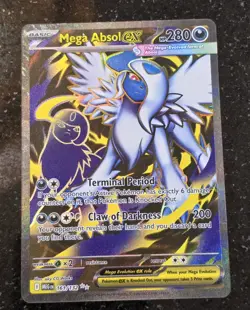 Mega Absol ex 161/132 Mega Evolution Pokemon card Full Art Ultra Rare - Image 1