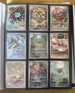 27 Card Pokemon Lot Mega Evolutions IRs Promos EXs Starter Binder W/Binder - Image 1