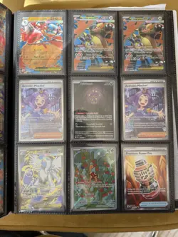 27 Card Pokemon Lot Mega Evolutions IRs Promos EXs Starter Binder W/Binder - Image 4