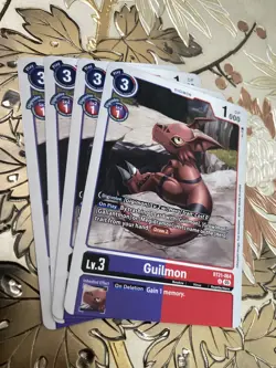 Digimon Card Game Playset Guilmon BT21-064 U World Convergence - Image 1