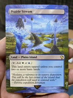 Prairie Stream MTG Final Fantasy Commander Hand Painted Extended Altered Art OJ - Image 1