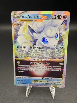 Alolan Vulpix Vstar 034/195 Silver Tempest NM Ultra Rare Pokemon Card - Image 1