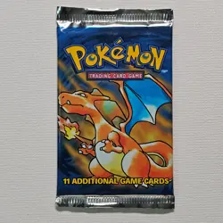 1999 Pokemon Base Set Unlimited Booster Pack Charizard WOTC Factory Sealed @3E - Image 1
