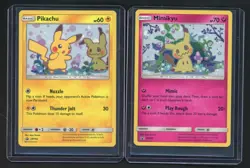 Pokemon Pikachu Mimikyu Set of 2 SM Black Star Promo Sun Moon SM162 SM163 #11 - Image 1