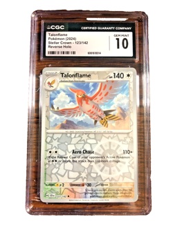 Talonflame Reverse Holo #123 - CGC GEM MINT 10 - SV Stellar Crown - Pokemon TCG - Image 1