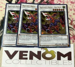 3x (M/NM) Dragunity Knight - Gae Dearg BLLR-EN059 Ultra Rare 1st Edition YuGiOh - Image 1