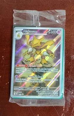 Alakazam 009- Mega Evolutions SEALED Promo Pokemon Card Sealed - Near Mint - Image 1