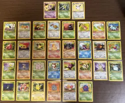 Pokemon TCG Vintage 1st Edition Jungle Card Lot Including 3 Rare Non Holos LP-NM - Image 1