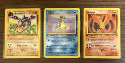Pokemon TCG Vintage 1st Edition Fossil Card Lot Including 3 Rare Non Holos LP-NM - Image 3