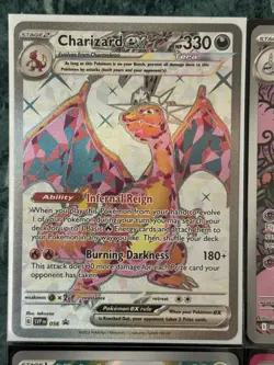 POKEMON MEGA EVOLUTIONS LUCARIO EX CHARIZARD EX ILLUSTRATION RARE GADED CARD LOT - Image 2
