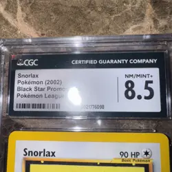 CGC 8.5 MINT Snorlax Z # 49 WOTC Black Star Promo Pokemon Card - Image 3