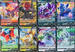 BIG POKEMON V FULL ART RARE HOLO FOIL 8 CARD LOT - NM-M - Image 1