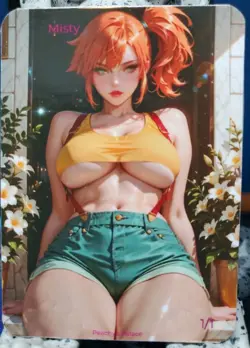 1/1 Only 1 Made Misty Flowers Pokemon NSFW Lonestar Customs Waifu Card - Image 1