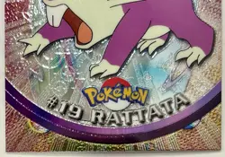 RATTATA #19, Series 1 - 2000, Topps TV Animation Edition Chrome Pokemon Card - Image 3