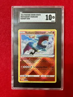 Pokemon TCG Radiant Charizard Crown Zenith Holo Card 020/159 SGC Gem Mint 10 - Image 1