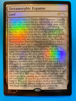 MTG 1x FOIL FULL TEXT Terramorphic Expanse 585 Secret Lair Drop Magic the x1 NM - Image 1