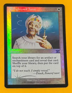 MTG ENLIGHTENED TUTOR (Foil) Arena Promo (OldManMTG 007-909) - Image 1