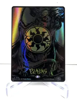 MTG Plains RAISED FOIL 1950 Mana Symbiote Venom Land Spider-Man Secret Lair - Image 1