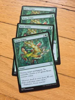 Mtg Beast Within X4; Commander - Image 1
