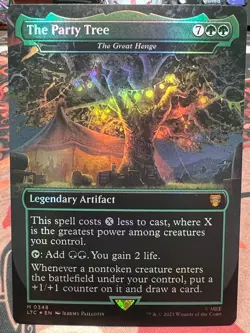 LTC0348 The Party Tree [Borderless Foil] -Lord of the Rings- Magic The Gathering - Image 1
