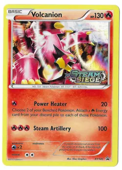 2016 Pokemon TCG Volcanion XY145 Steam Siege Pre Release Black Star Promo - Image 1