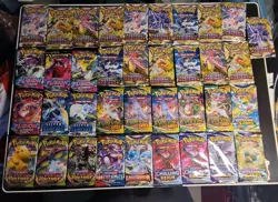 Pokemon TCG Sword & Shield Booster Pack Lot - 37 Sealed Packs (9 Sets) NEW - Image 1
