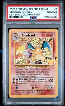 Pokemon Charizard Celebrations 4/102 Classic Holo Rare PSA 10 GEM MINT - Image 1