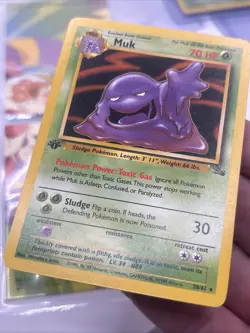 1st Edition Muk 28/62 - Fossil Set- Near Mint Pokemon TCG 1999 Vintage - Image 2