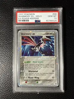 2007 Pokemon EX Power Keepers #98 Skarmory EX PSA 10 - Image 1