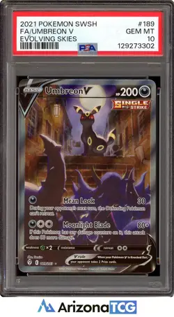 Pokemon 2021 Umbreon V 189/203 Alt Art Evolving Skies GEM MINT PSA 10 - Image 1