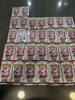 Pokemon TCG Scarlet & Violet 151 Lot of 30 Sealed Booster Packs of Pokemon Cards - Image 1