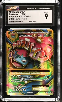 CGC 9 M Venusaur EX 100/108 Full Art XY Evolutions Pokemon Card - Image 1