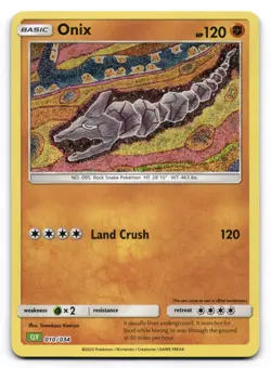 Onix NM 010/034 Trading Card Game Classic Pokemon TCG Holo - Image 1