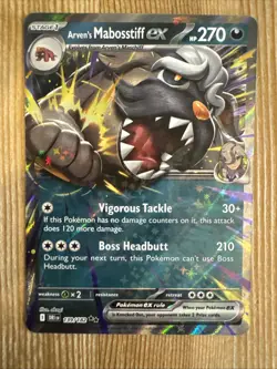Arvens Mabosstiff ex 139/182 Double Rare Pokemon Card TCG 2025 Destined Rivals - Image 1