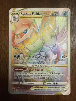 Pokemon Palkia VSTAR TCG Origin Forme Holo Card Astral Radiance 192/189 - Image 1