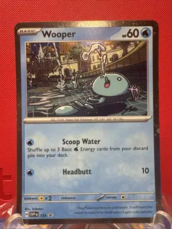 Wooper Cosmos Holo Black Star Promo - SVP155 Pokemon Card NM - Image 1