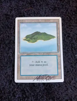 MTG 1993 Revised 3rd edition Islands Land Cards Signed by Mark Poole NM - Image 5