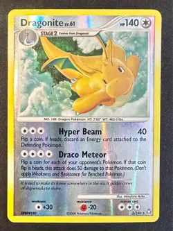 Dragonite 2/146 2008 Legends Awakened Pokemon Card Reverse Holo Rare - Lp - Image 1