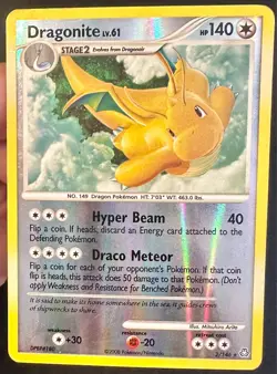 Dragonite 2/146 2008 Legends Awakened Pokemon Card Reverse Holo Rare - Lp - Image 2
