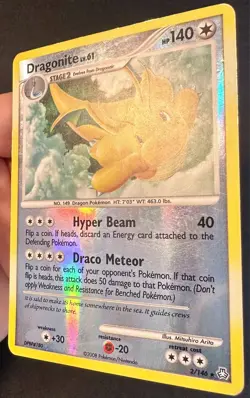 Dragonite 2/146 2008 Legends Awakened Pokemon Card Reverse Holo Rare - Lp - Image 3