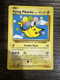 Pokemon Card Flying Pikachu Evolutions Secret Rare 110/108 Near Mint - Image 1